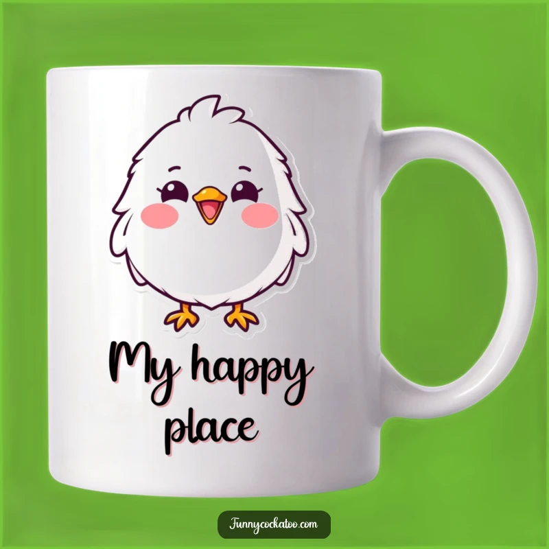 Funny Fluffy Bird Mug: Cheerful Grin Sweetie, Perfect Funny Gift for Bird Lovers