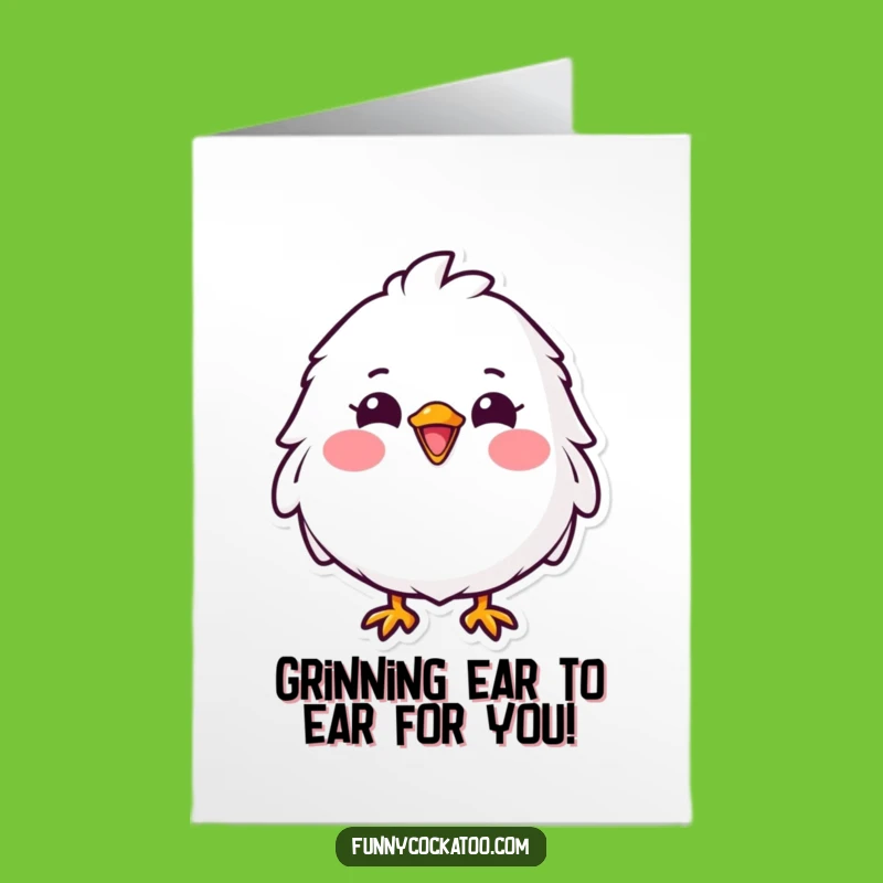 Free Printable Congratulations Card: Cheerful Fluffy Bird, Hilarious Downloadable Gift for Any Win